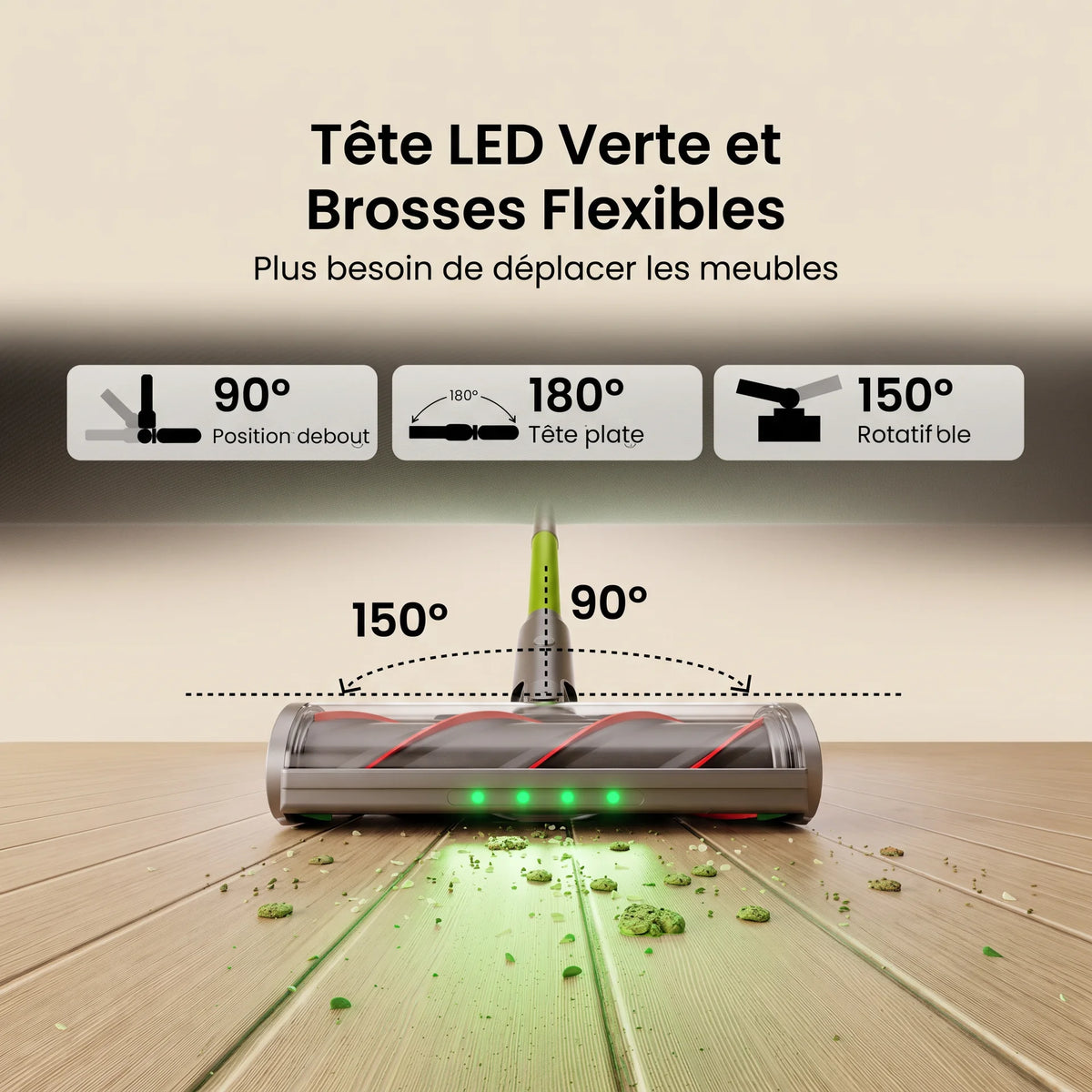 Aspirateur balai sans fil Leasy — vue 3