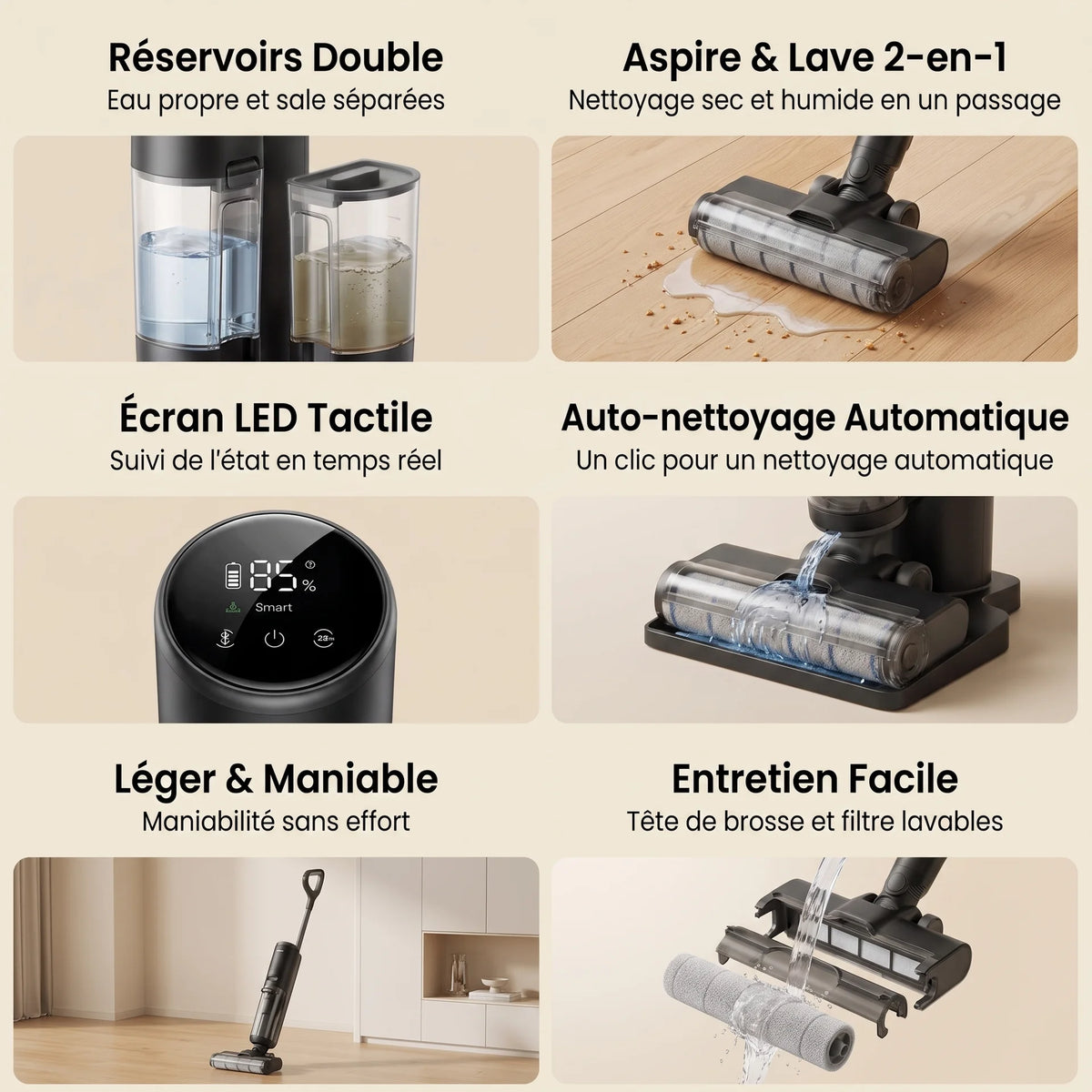 Aspirateur laveur sans fil Livia — vue 8