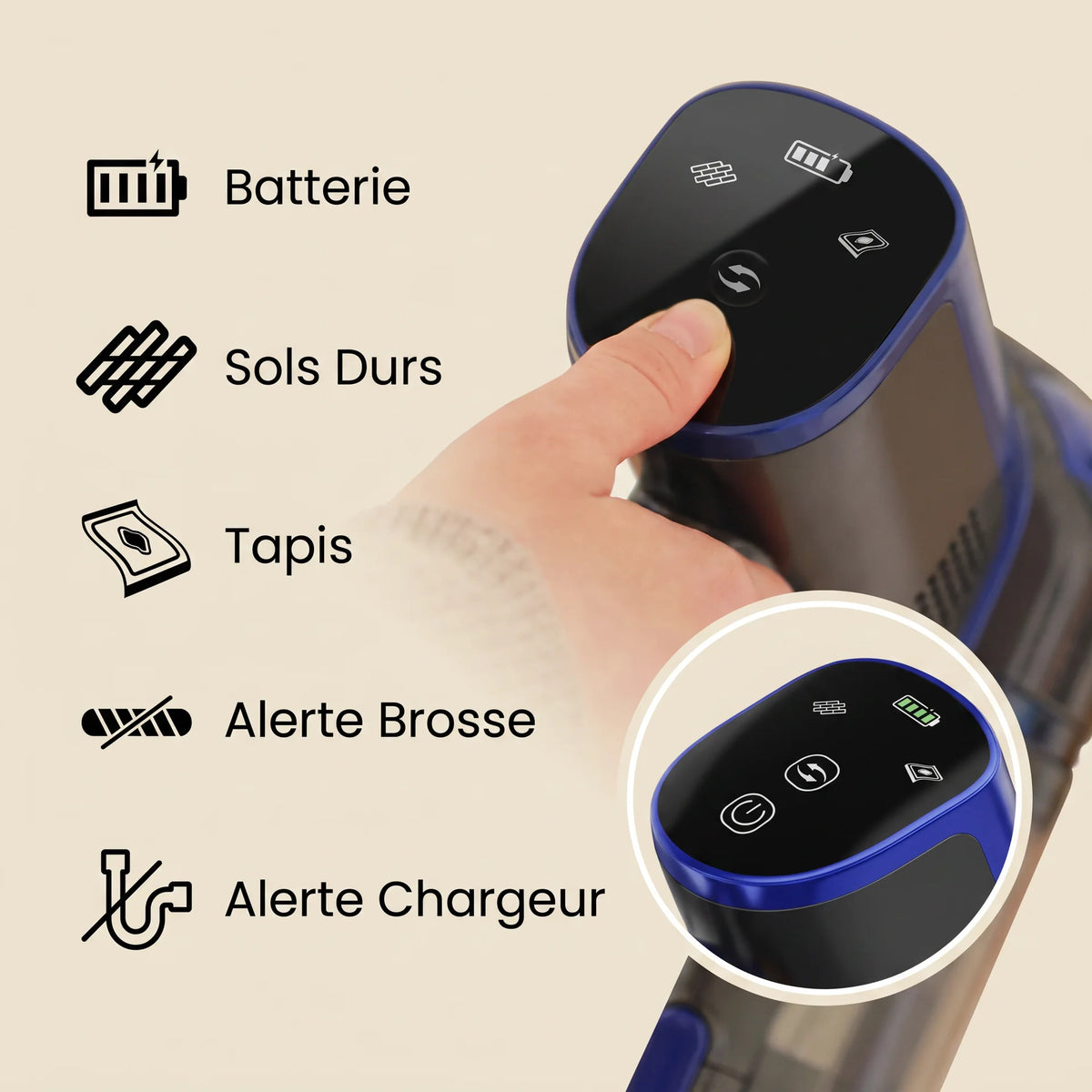 Balai aspirateur sans fil Elio — vue 4