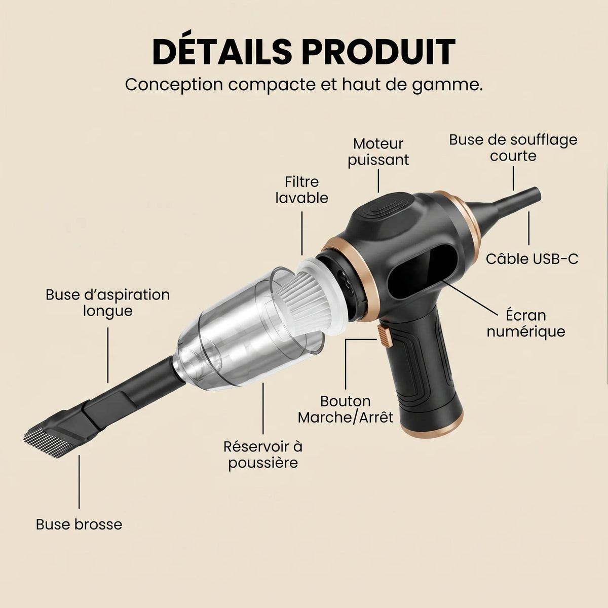 Aspirateur à main sans fil Wilo — vue 3