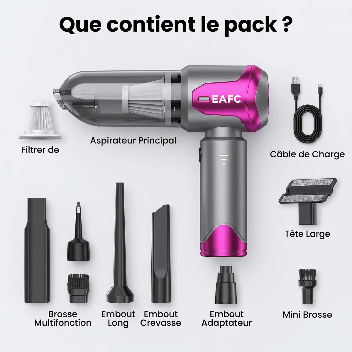 Aspirateur voiture sans fil Amos — vue 7