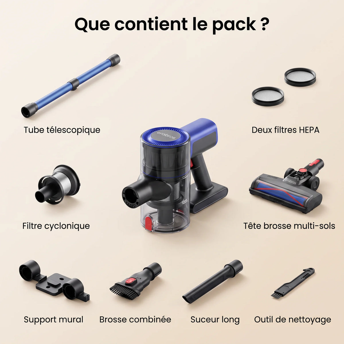 Balai aspirateur sans fil Elio — vue 9