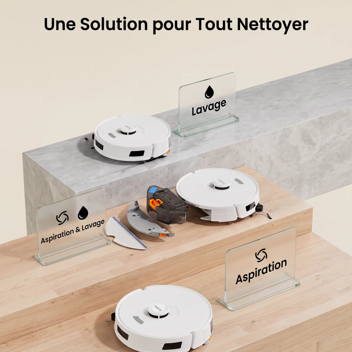 Aspirateur robot laveur Lidar — vue 4