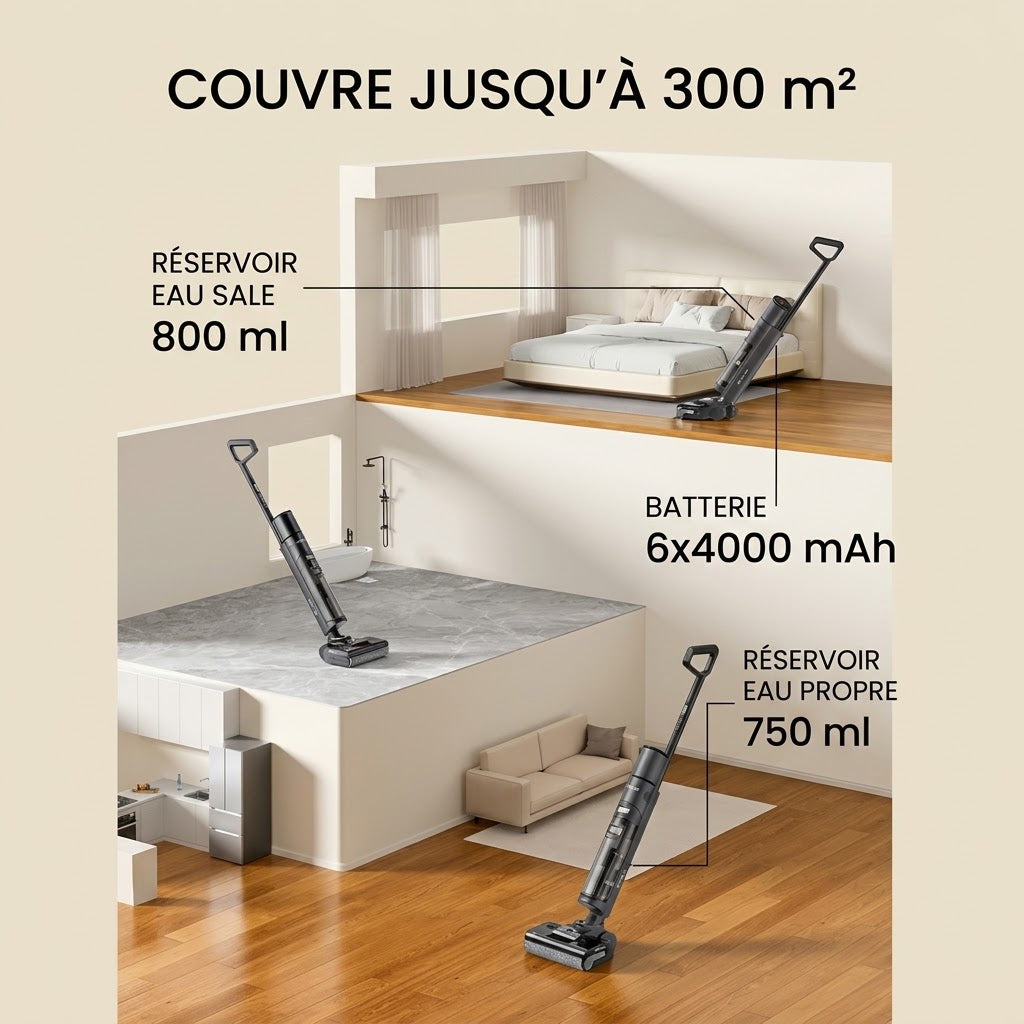 Aspirateur lavant César — vue 3
