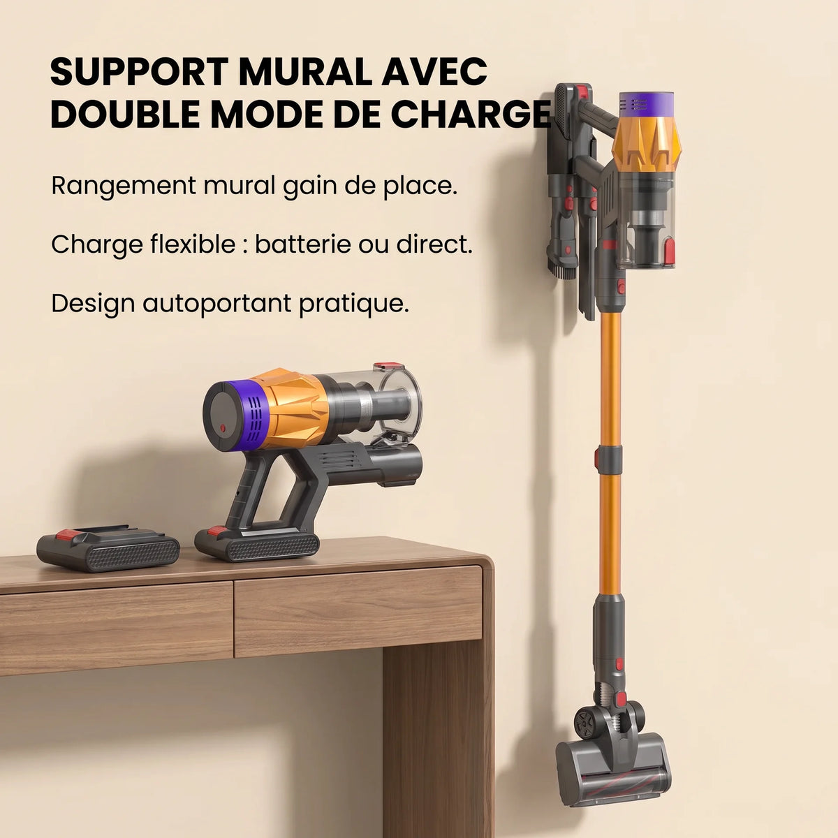 Aspirateur balai sans fil Aulee — vue 3