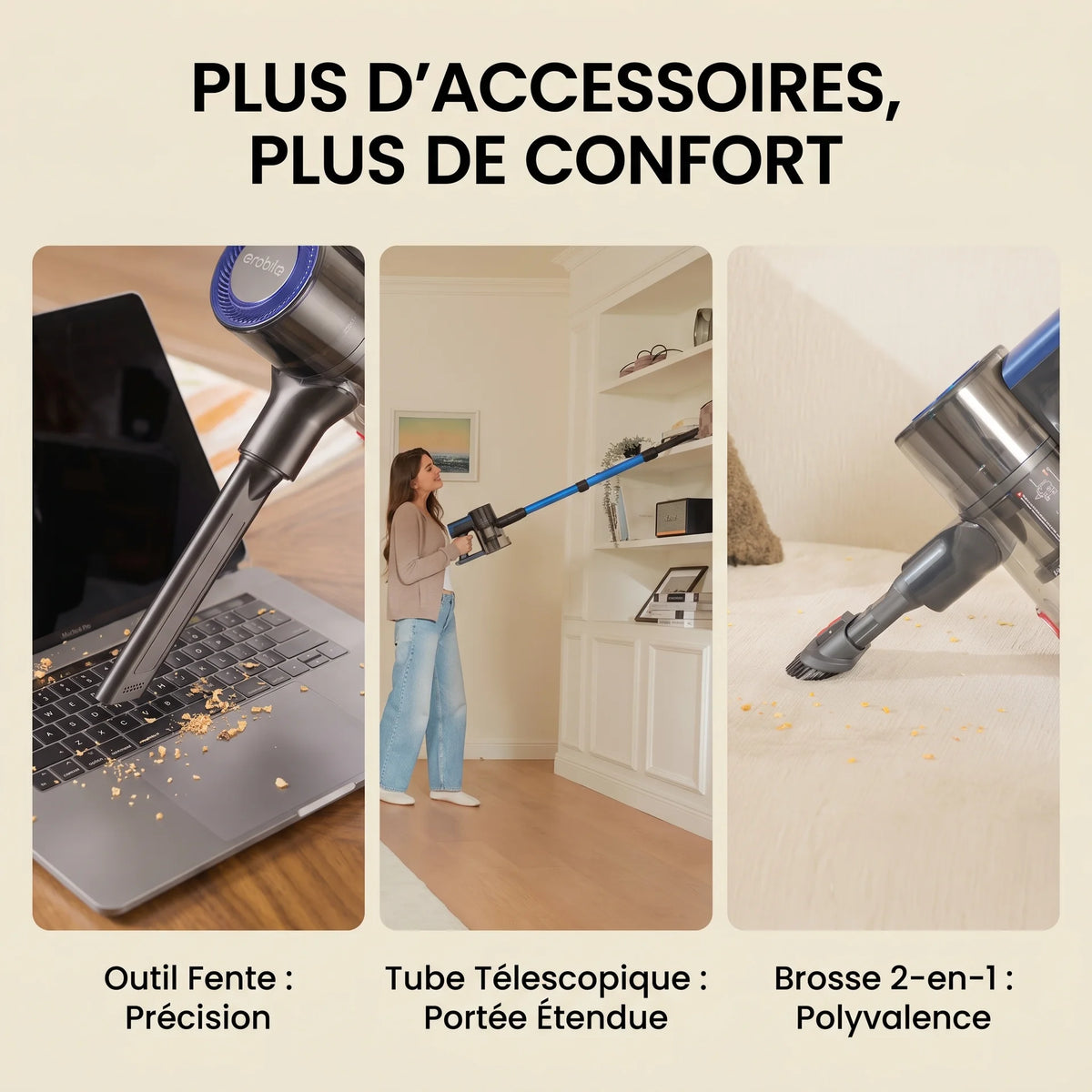 Balai aspirateur sans fil Elio — vue 3