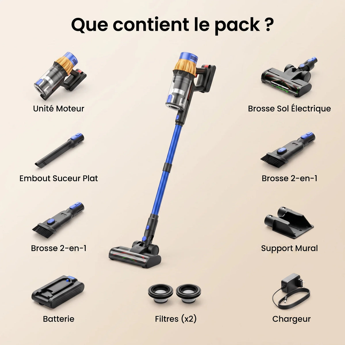 Aspirateur balai sans fil Calie — vue 11