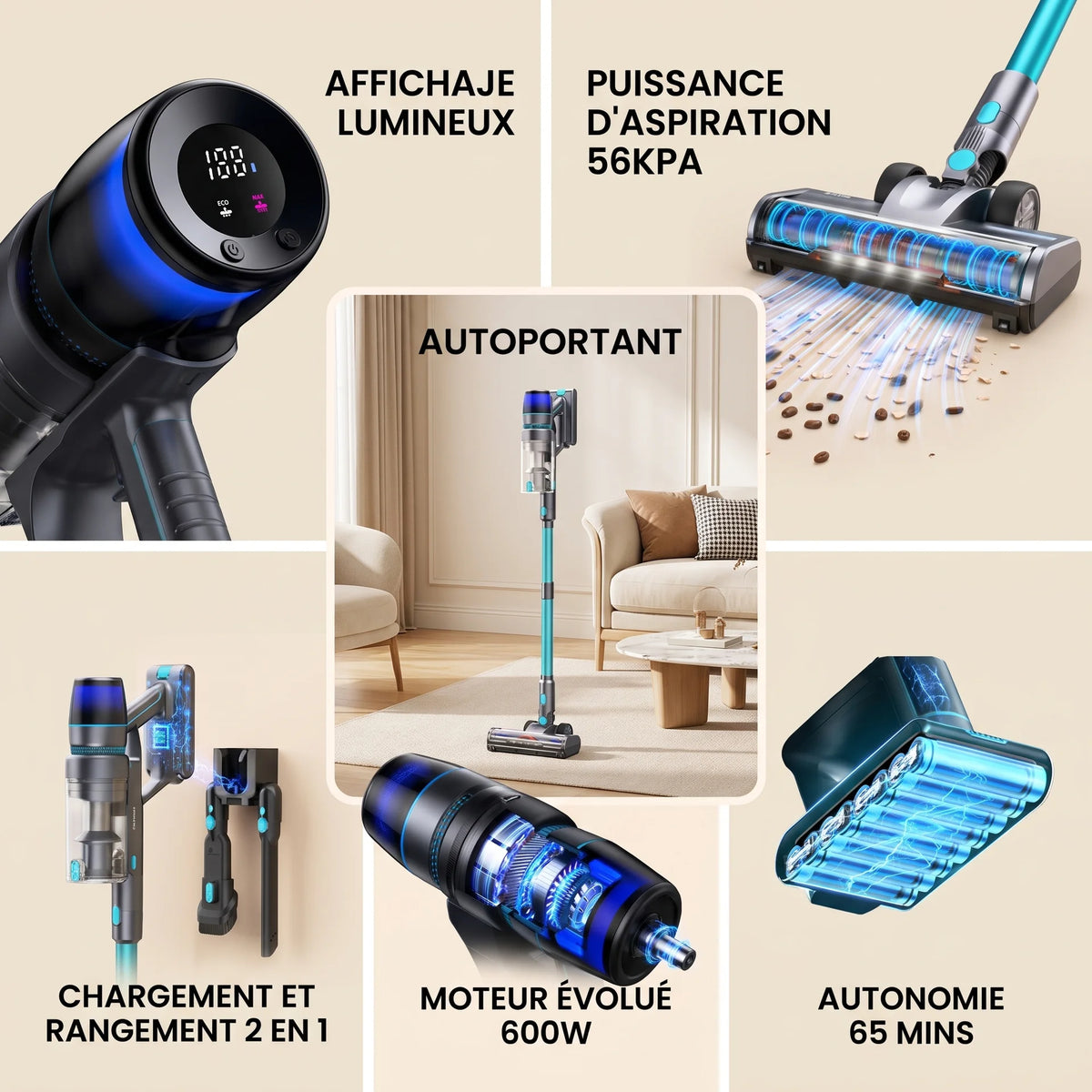 Aspirateur balai sans fil Yree — vue 3