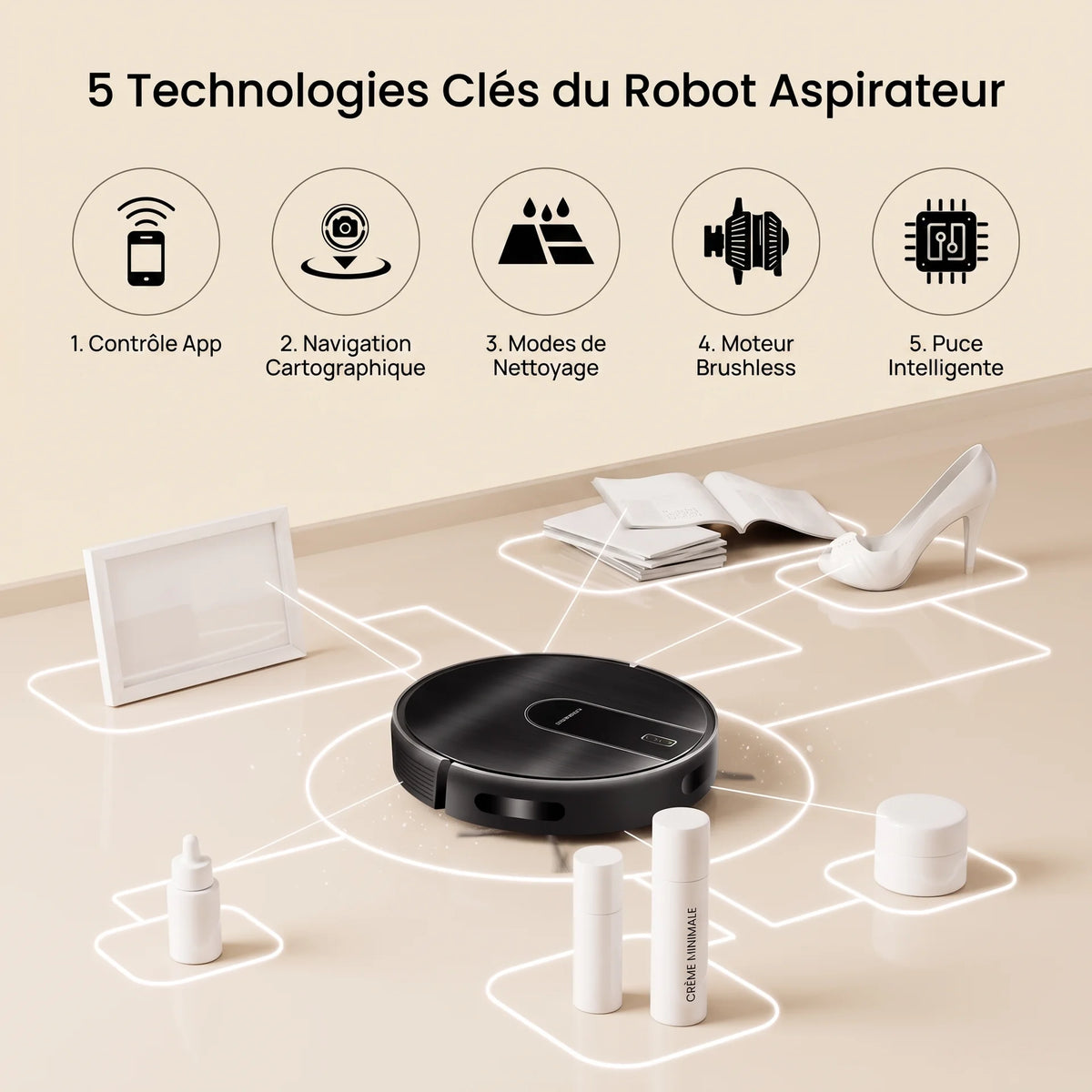 Aspirateur robot laveur Tarin — vue 8