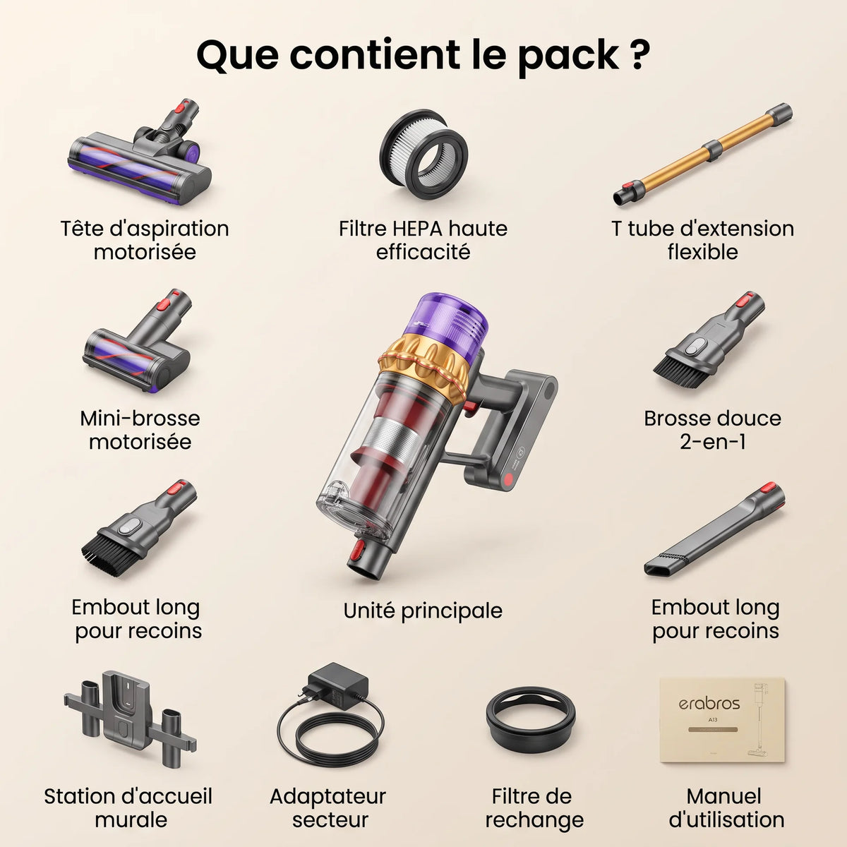 Balai aspirateur sans fil Enzo — vue 15