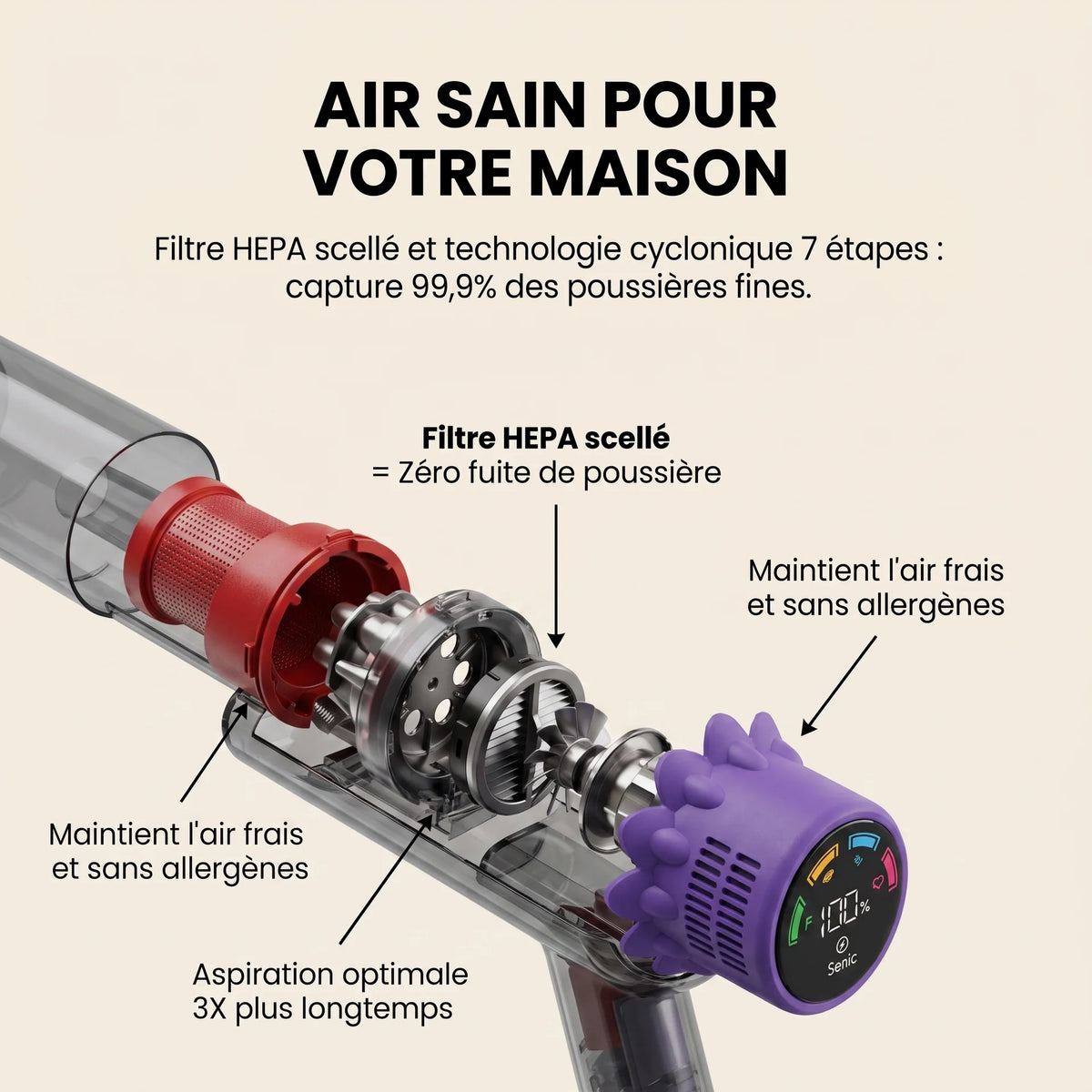 Balai aspirateur sans fil Enzo — vue 14