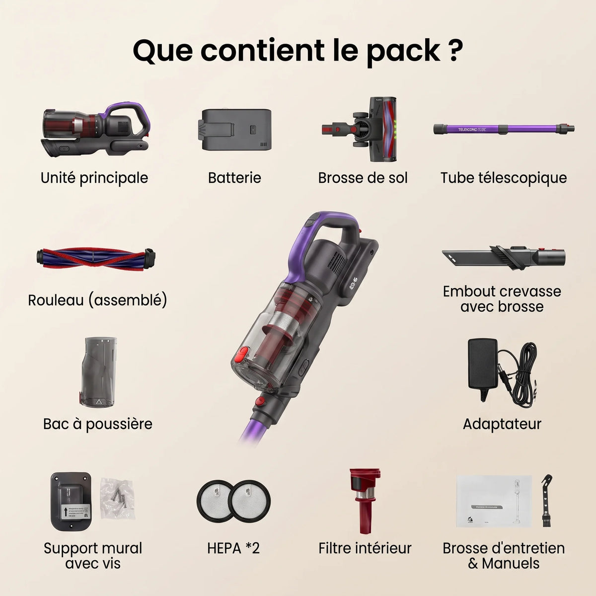 Balai aspirateur sans fil Vela — vue 13