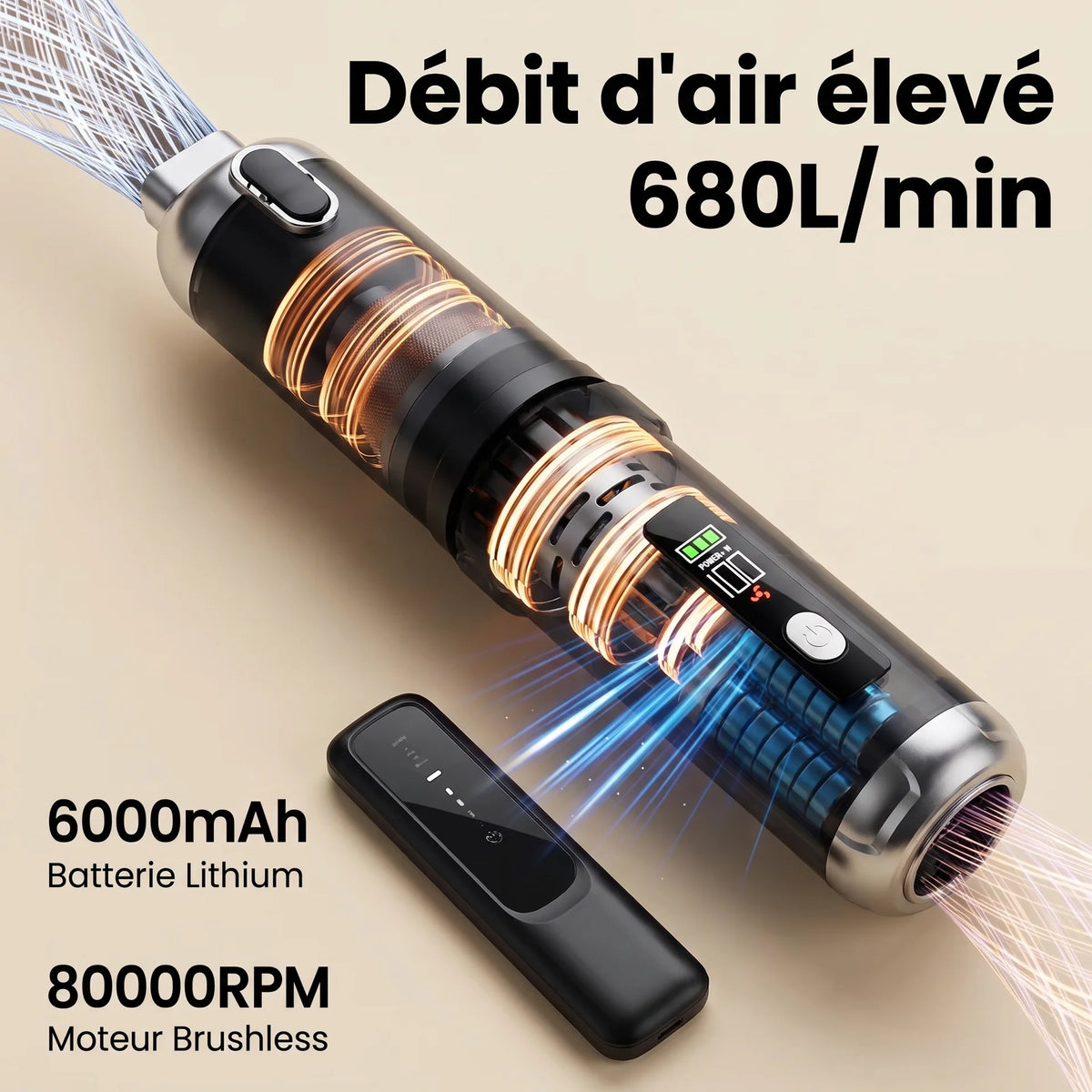 Aspirateur voiture sans fil Sacha — vue 5