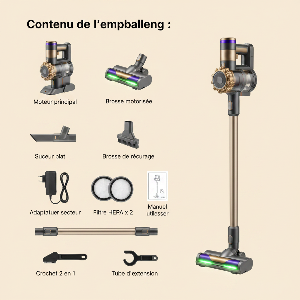 Contenu de l'emballage - Premium beige