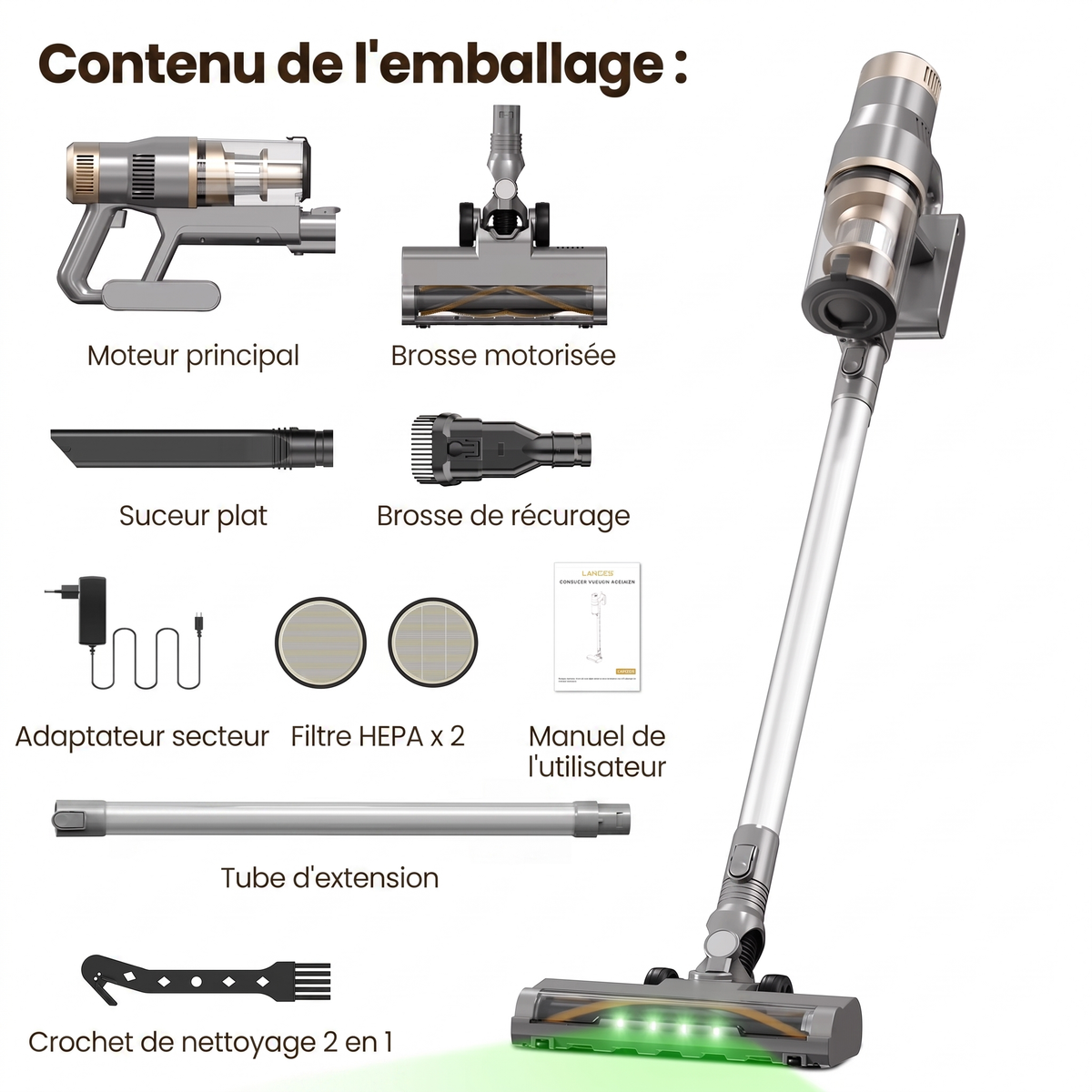 Balai aspirateur sans fil Lumen — vue 5